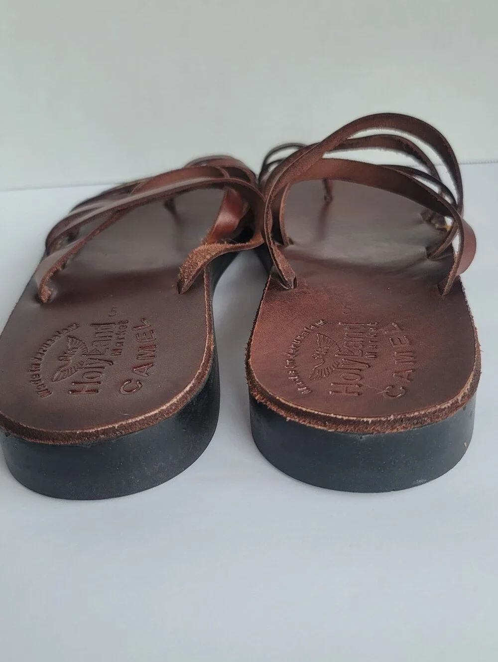 Holy Land Camel Jesus Sandals Leatger Brown Men's Suze 12